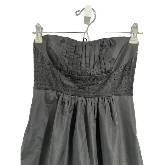 BCBGMAXAZRIA Black Beaded Strapless Cocktail Mini Dress Women's Size XS PROM - Picture 9 of 12